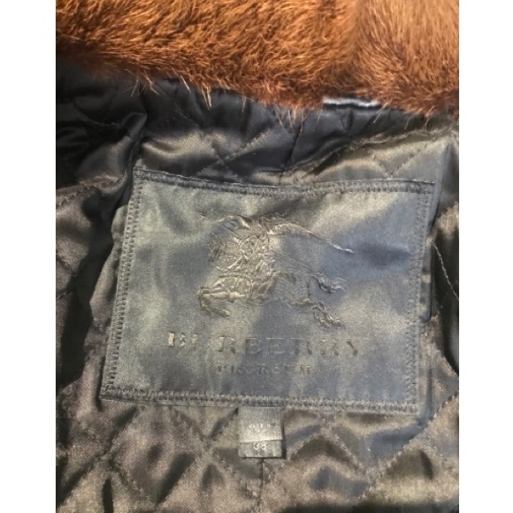 Burberry Prorsum Black Leather Jacket Mink Collar - Picture 7 of 8